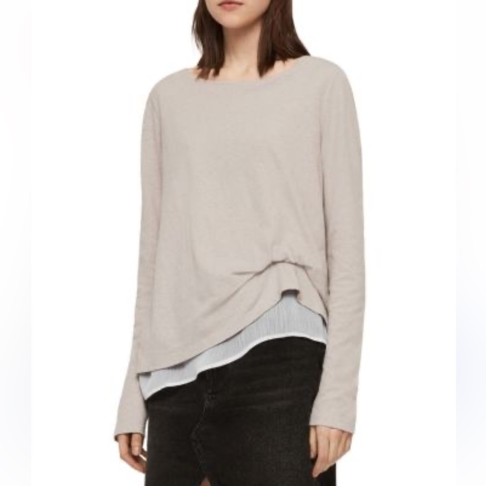 Allsaints  Bev Mira Gathered Blouses Size XS
